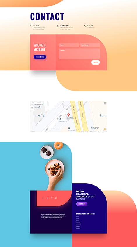Donut Shop Contact Page