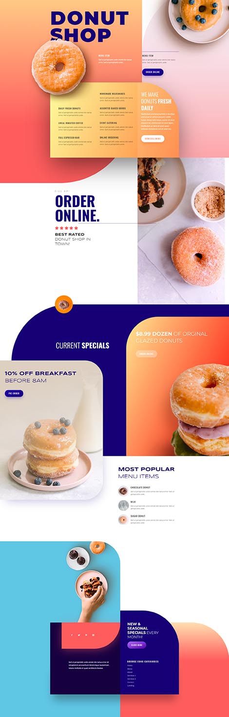 Donut Shop Landing Page
