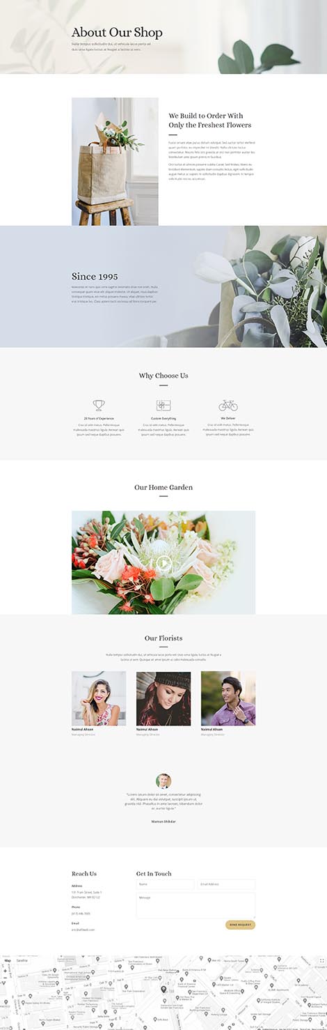 Florist About Page