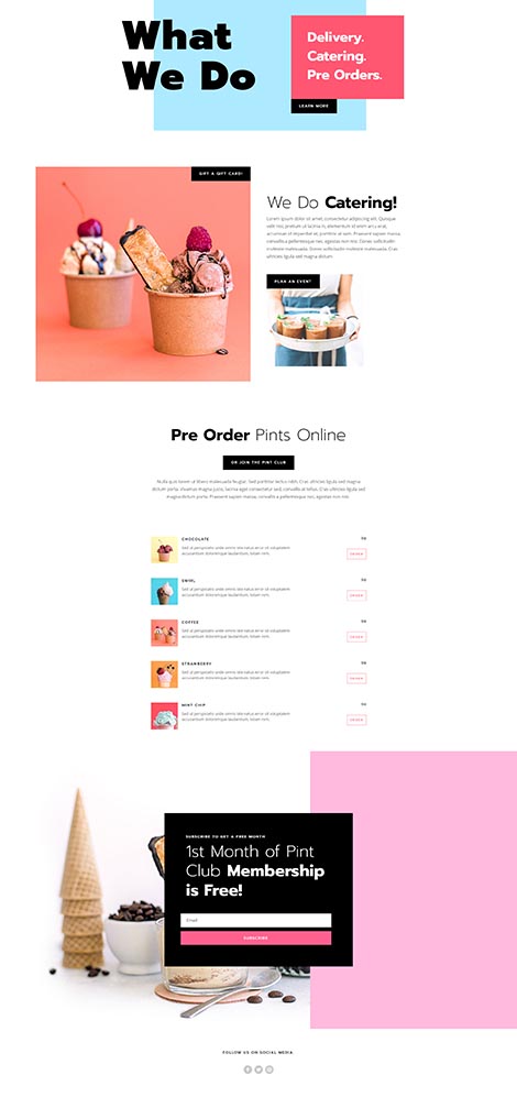 Ice Cream Shop Services