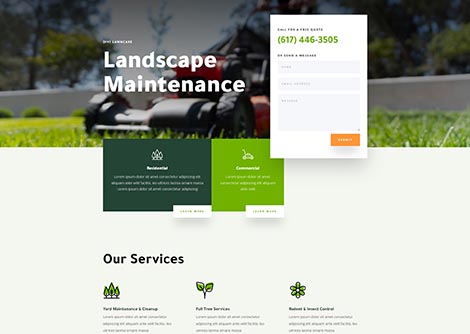Landscape Maintenance Landing