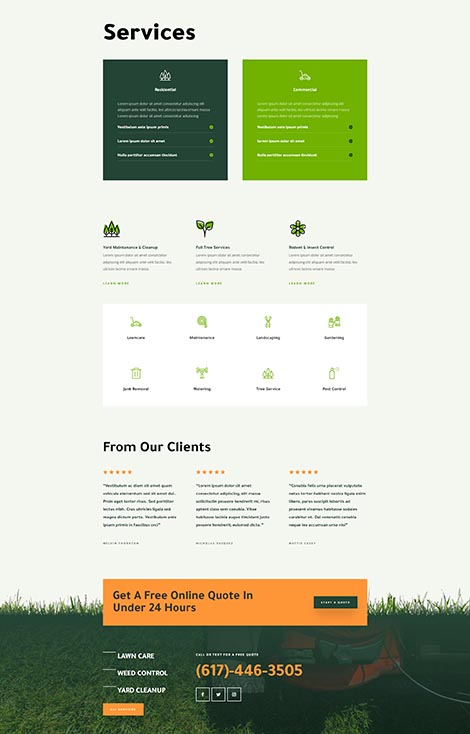 Landscape Maintenance Services Page