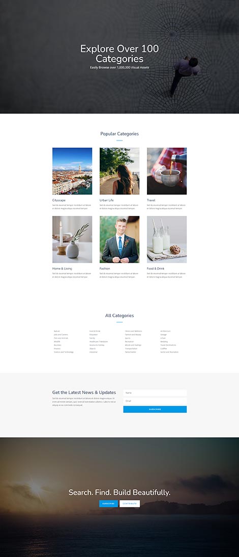 Photo Marketplace Categories
