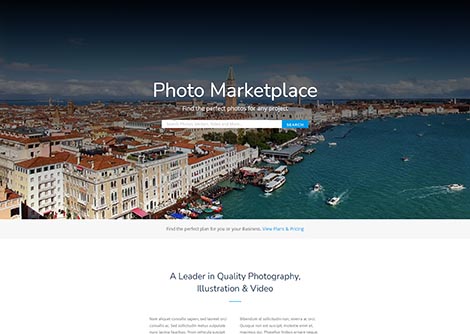 Photo Marketplace Landing
