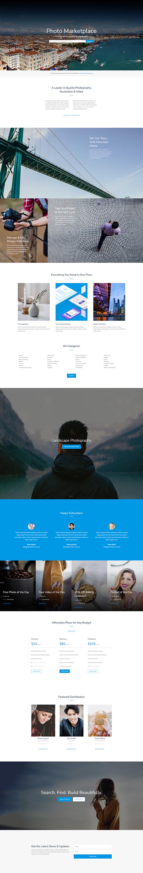 Photo Marketplace Landing