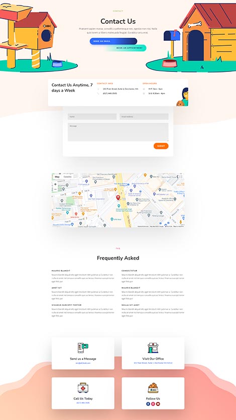 Veterinarian Contact Page